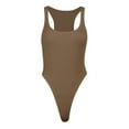 thumbnail image 5 of EGNMCR Womens Unitard Bodysuit Workout Rompers Solid Color One Piece Summer Halter Outfits Shorts Jumpsuits Gym Yoga Fashion Clothes, 5 of 5