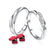 thumbnail image 1 of Par Anillos De Compromiso Pareja Ajustable color plata, 1 of 4