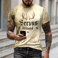 thumbnail image 4 of Luwomo Short Sleeve T Shirt for Men Graphic Print Crew Neck Tee Stylish Loose Tops, 4 of 5