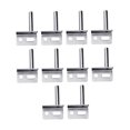 thumbnail image 4 of GOOHOCHY 10 Pcs Charnière de Porte Robuste en Fer Argenté pour Chambre, 4 of 8