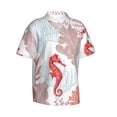 thumbnail image 2 of Beautiful Corals Sea Horse Hawaiian Shirts For Men, Summer Short-Sleeve Relaxed-Fit Button-Down Shirts Xx-Large, 2 of 9