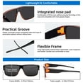 thumbnail image 6 of TINHAO Sunglasses Fit Over Glasses for Men Women Square Sun Glasses UV400 Protection Shades, 6 of 7