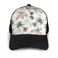 thumbnail image 3 of Naloa Vintage Palm Trees Adult adjustable Print Baseball Hat, Patchwork curved brim baseball capfor Men and Women, One Size, 3 of 5