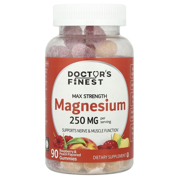 Doctor's Finest Magnesium, Raspberry & Peach, 90 Gummies (83 mg per Gummy)