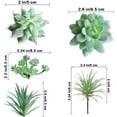 thumbnail image 4 of Qianfeng 11 Pcs Mini Artificial Succulent Plants Realistic Green Succulent Potted Plants (None Containers), 4 of 11