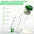 thumbnail image 4 of Salad Pod Mason Jar Side Open – Leakproof Vertical Layering Salad Jars with Built-In Dressing Containers, Reusable & Portable Lunch Containers for Office, Picnic & Travel (Pack of 1), 4 of 7