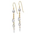 thumbnail image 2 of Primal Gold 14 Karat Two-tone Circle Dangle Earrings, 2 of 5