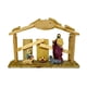 thumbnail image 1 of Figura de Sagrada con escena del Nacimiento navideño, pintada a mano. Estatua navideña decorativa para chimenea, centro de mesa o estante., 1 of 9