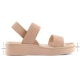 thumbnail image 2 of Pennysue Women's Platform Wedges Sandals Light Pink Elastic Ankle Strap Sandals 6M, 2 of 6
