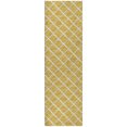 thumbnail image 2 of Addison Rugs Dream Shag Premium Machine Washable Transitional Lattice Gold Runner Rug, 2'3" x 7'6", 2 of 8