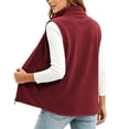 thumbnail image 4 of Enjoytime Fleece Vest for Women Stand Collar Sleeveless Zip Up Gilet Plus Size Lightweight Casual Warm Jacket with Pockets, 4 of 7