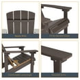 thumbnail image 3 of ACEGOSES 1 Pcs Faux Wood Adirondack Chair Weather Resistant for Patio Garden, Backyard, Porches and Indoors,Brown, 3 of 5