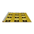 thumbnail image 2 of Ahgly Company Machine Washable Indoor Rectangle Checkered Yellow Modern Area Rugs, 7' x 9', 2 of 4