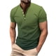 thumbnail image 1 of Camisas de Manga Larga para Hombres Mezcla de Polialgodón Sólido, Cuello Redondo Casual Botón Abajo Blusa para Invierno, Moda Y Uso Diario, 1 of 5