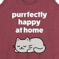 thumbnail image 3 of Instant Message - Purrfectly Happy At Home Cat - Women's Racerback Tank Top, 3 of 6