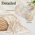 thumbnail image 3 of Beige Coral Coastal Throw Pillow Cover 16 x 24 Inch Decorative Pillow Cover Summer Nautical Ocean Beach Lumbar Pillowcase Seasonal Rectangle Cushion Case for Couch Sofa Bed Living Room, 3 of 9