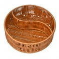thumbnail image 4 of Panier de Service pour Aliments, Organisateur de Panier Divisé, Rangement Multifonction Tissé à la Main Rond Type S, 4 of 9