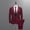 Red, variant on MSJUHEG Fall Outfits Two Piece Set Button-Down Round Neckline Long Sleeve Men'S Slim Button Suit Color Dress Show Jacket Coat & Pant Mens Sweatpants Black L