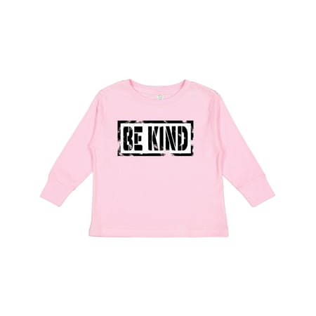 

Inktastic Be Kind Weathered Stencil in Black Gift Toddler Boy or Toddler Girl Long Sleeve T-Shirt