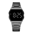thumbnail image 1 of Reloj LED con banda de acero de metal, reloj electrónico cuadrado de moda para estudiantes, reloj táctil para hombres y mujeres, 1 of 6