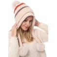 thumbnail image 1 of LinYooLi Bonnet Épais pour Femmes avec Pompons, Chapeau Crâne Tricoté Chaud Doux Doublé Tendance, 1 of 6