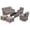 Gray/Gray, variant on Jentlehouse 6 Pieces Outdoor Patio Furniture Set,Wicker Rattan Patio Sofa Set with Outdoor Rockers,Coffee Table and Ottomans,Outdoor Conversation Set for Poolside Balcony Backyard Porch