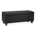 thumbnail image 2 of Bouclair Banc de Rangement en Similicuir Noir, 2 of 9