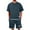 03# Navy, variant on RPVATI Mens Sets 2 Piece Outfits Casual Waffle Knit Loose Shirt & Shorts Summer Comfy Athletic Jogging Tracksuits Blue L