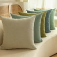 thumbnail image 6 of Xukmct 2 Pack Linen Throw Pillow Covers Decorative Pillow Cases Square Pillowcase for Couch Sofa Chair Bed, 22x22 inch, 6 of 8