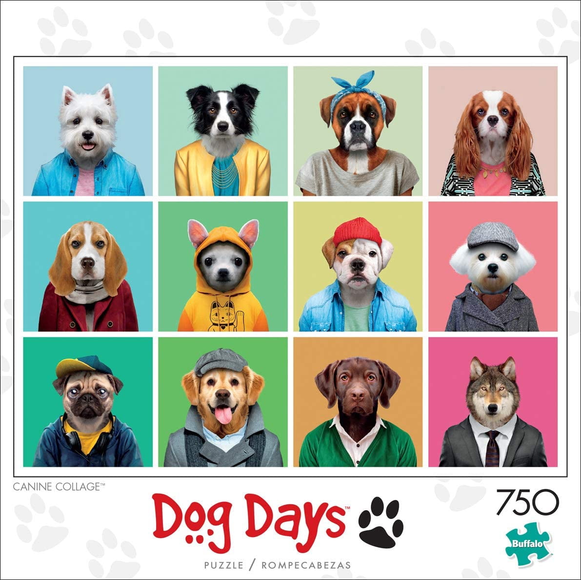 Buffalo Games - Dog Days - Canine Collage - 750 Piece Jigsaw Puzzle