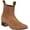 Brown, variant on Men’s Genuine Leather Classic Botin Short Ankle Nubuck Leather Cowboy Western Boot