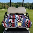 thumbnail image 2 of Whosucclay Splatter Paint Foldable Golf Cart Seat Covers Seat Towel Cover, Machine Washable Soft Non Slip Seat Cover for Club Car Yamaha 2-Seater Golf Cart, 2 of 9