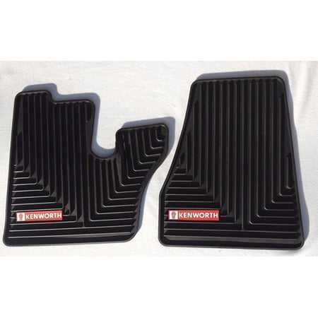 Kenworth T600 660 W900 C500 Oem Black Rubber Floor Mats W Red Logo