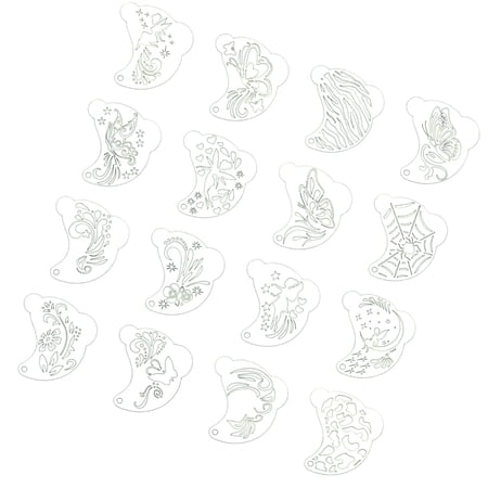 Misright Precisions Face Art Tools with PET Sheets Drawing Stencil for Makeup Enthusiasts and Stage Design
