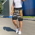 thumbnail image 7 of Bixox Men's Autumn Harvest Pumpkins printed lightweight casual shorts, soft sleep shorts with pockets., 7 of 7