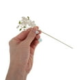 thumbnail image 5 of Unique Bargains 1 Pc Hair Stick Pin Floral Hair Hairpin for Women Silver Tone White, 5 of 5