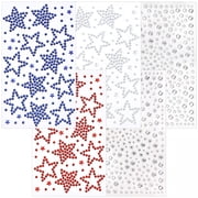 DESIGNICE 4Th of July Star Face Gems, Self Adhesive Face Jewels,Gem Stickers Face Rhinestones
