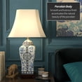 thumbnail image 3 of 26" Chinese Blue & White Porcelain Table Lamp with Shade - Double Happiness, 3 of 7