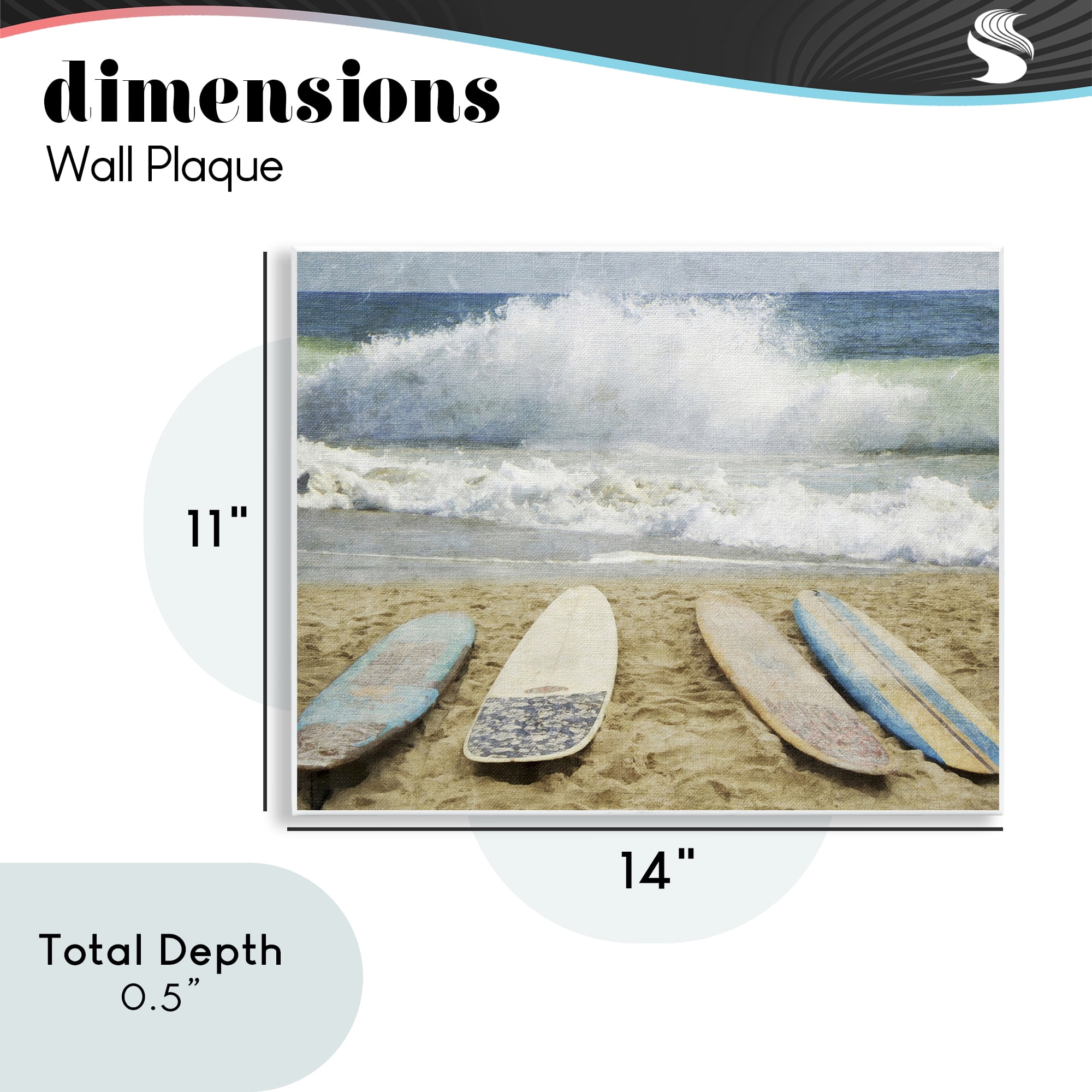 Stupell Industries Surfboards At The Ready Wall Plaque Art, design by Grotto Studios
