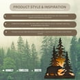 thumbnail image 2 of Rustic Metal Bear Forest Light NightStand Bedside EndTable Desk Lamp Night Light, 2 of 8