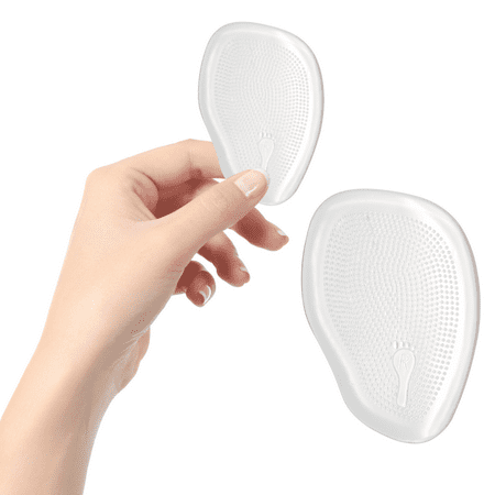 Pivit Adhesive Gel Insole Metatarsal Pads | 2 Pack | Stick On Ball of Foot Cushion | High Heel Bumper Inserts for Women, Men, Pain Relief, Diabetic Feet Orthotic Toe | Shock Absorbing Shoe Pad