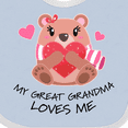 thumbnail image 4 of Inktastic My Great Grandma Loves Me- Bear and Hearts Boys or Girls Baby Bib, 4 of 4