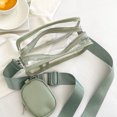 thumbnail image 2 of Bolso Bandolera PVC Transparente Bolso Hombro Informal para Mujer Con Bolso Pequeño (verde), 2 of 9