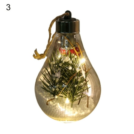 

HOFY Ball Pendant Attractive Fine Workmanship Plastic Decorative Glow Christmas LED Bulb Ball for Home