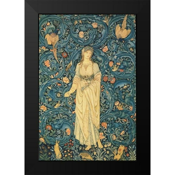 Burne–Jones, Edward 11x14 Black Modern Framed Museum Art Print Titled - William Morris-Flora