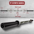 thumbnail image 2 of 7ft Olympic Barbell 20KG Bar,1000lbs Capacity 2 Inch 45LB Barbell for Weightlifting,Olympic Bar for Squats, Deadlifts, Presses, Rows,Curls,Olympic Weight Bars for lifting，Camo, 2 of 7