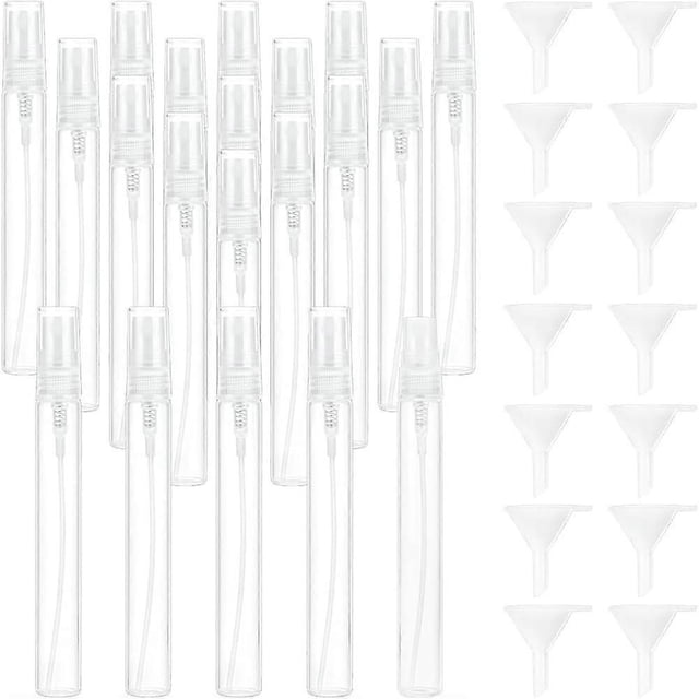 200 Pcs 10ml Perfume Bottles,Refillable with 20 Pcs Funnel Leakproof Glass Perfume Container for Women Outdoor and Daily