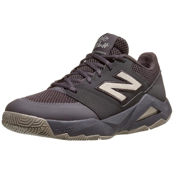 New Balance Men's FuelCell Delray V2 Tennis Shoe, Stone/Black, 10 Wide