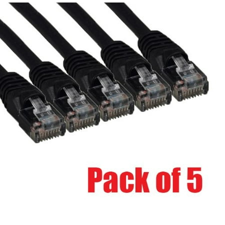 iMBAPrice 5 Feet Cat6 Cable - Premium Grade RJ45 Ethernet Snagless Patch Cord (Pack of 5)