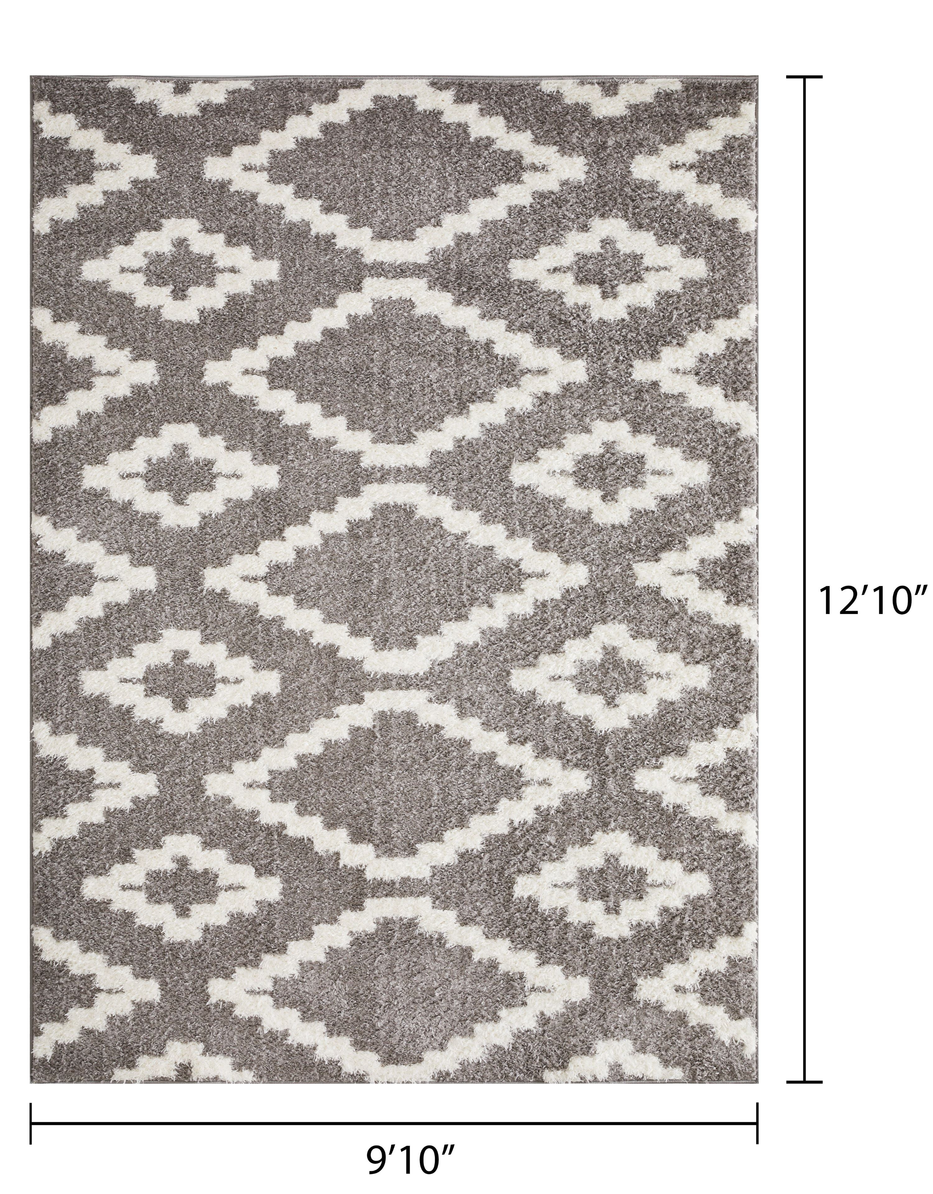 Loomaknoti Vemoa Aslayn 9' x 12' Gray Geometric Indoor Polypropylene Area Rug